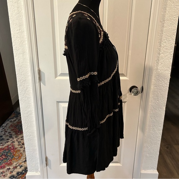 American Eagle Black Embroidered Dress | Size S - Picture 4 of 10